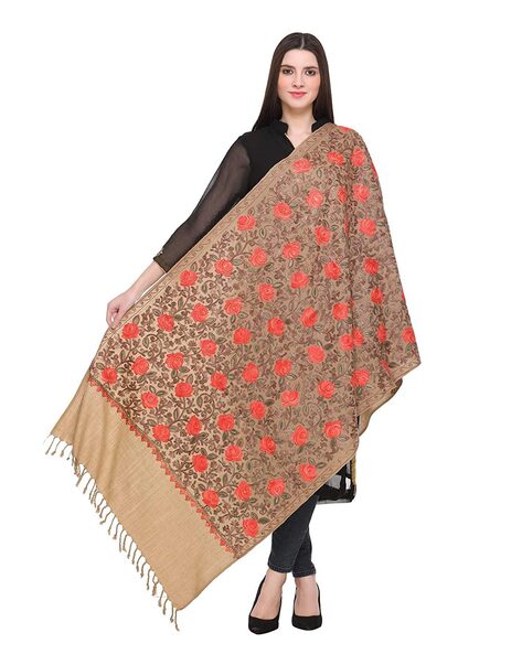 Kashmiri Stole with Embroidery Price in India