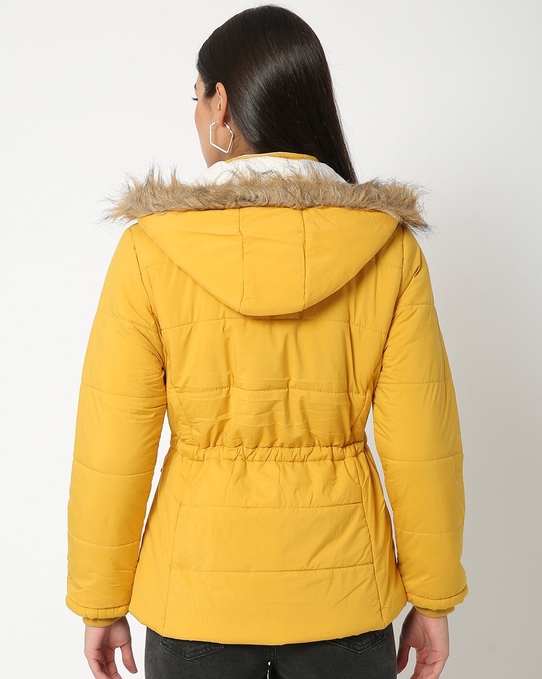 Yellow jacket hot sale fur hood