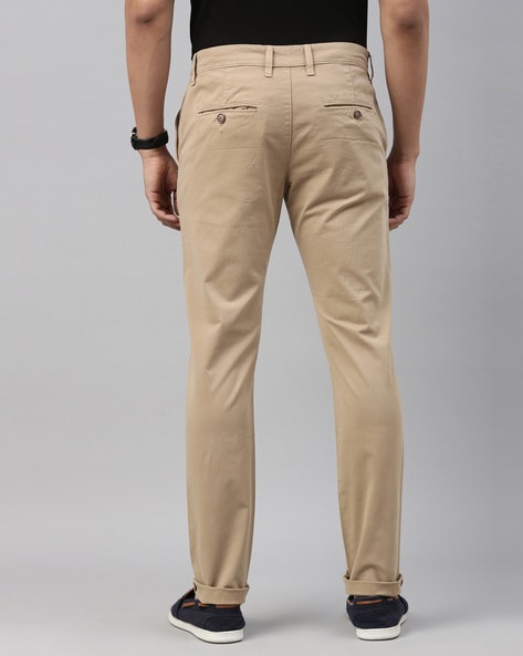 Brooklyn - Light Khaki Cotton Lycra Trousers TR19007 – Uathayam