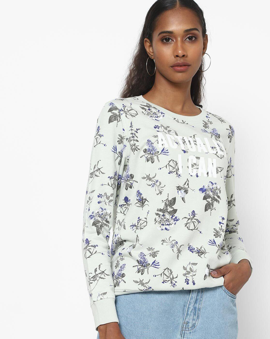 Buy White Sweatshirt u0026 Hoodies for Women by DNMX Online | Ajio.com