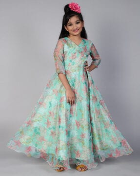 Beautiful Full Long Dress for the Cutest Baby Girl  Full Length Gowns for  Kids