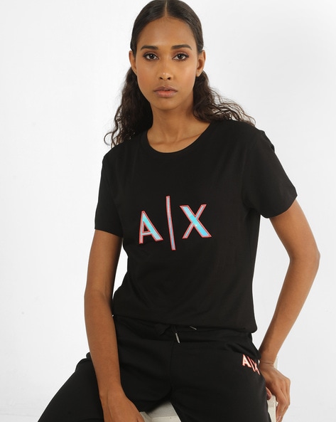 Buy Black Tshirts for Women by ARMANI EXCHANGE Online 