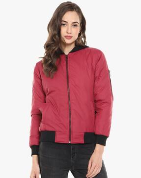 hooded bomber jackets women