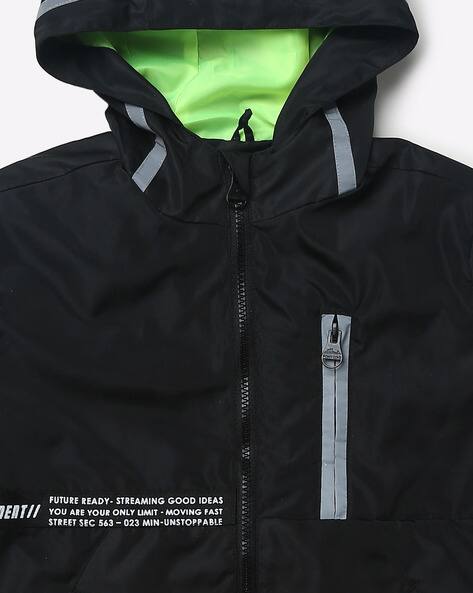 Hooded Jacket with Insert Pocket view 3