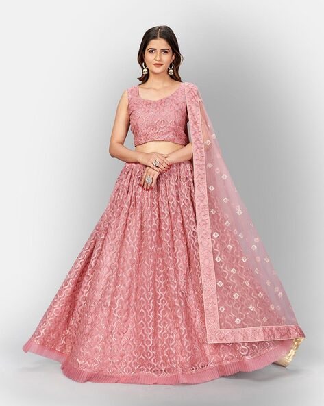 KALINI Embroidered Sequinned Ready to Wear Lehenga Choli With