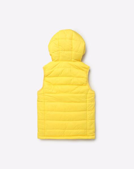 Sleeveless Zip-Front Hooded Puffer Jacket view 2