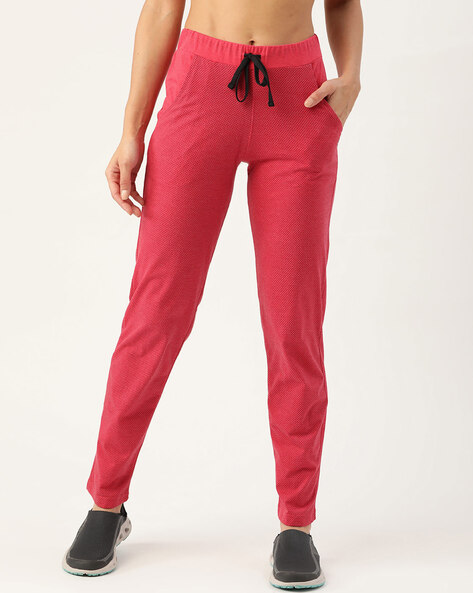 Women Straight Track Pants with Insert Pockets