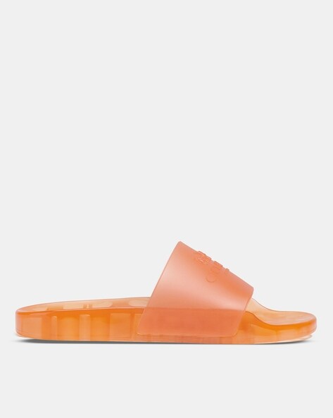 Buy Coach Ulyssa Printed Slides | Orange Color Women | AJIO LUXE