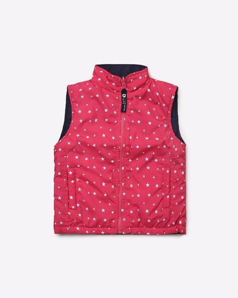 Star Print Sleeveless Reversible Jacket view 2