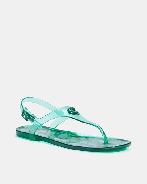 Coach black jelly thong flip flops sandals size 6 | eBay