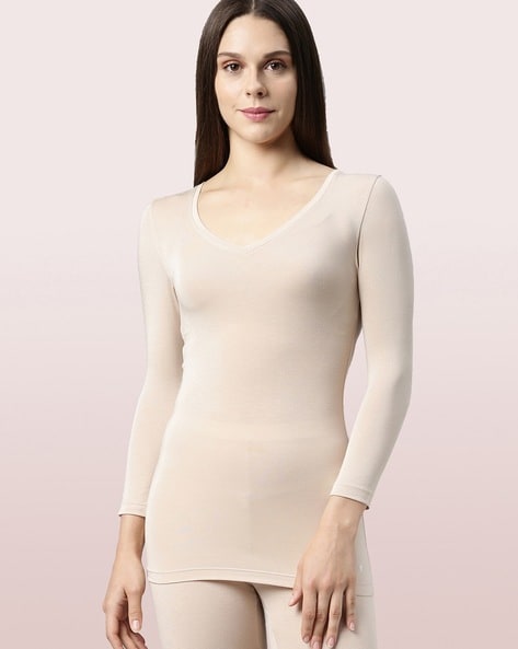 Buy Cream Thermal Wear for Women by Enamor Online