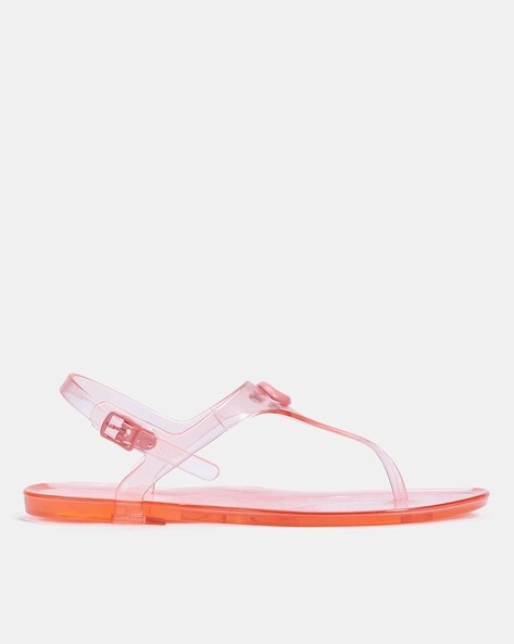 Liliana Rhinestone Accent T-Strap Thong Flat Jelly Sandal – Natasha's Deals