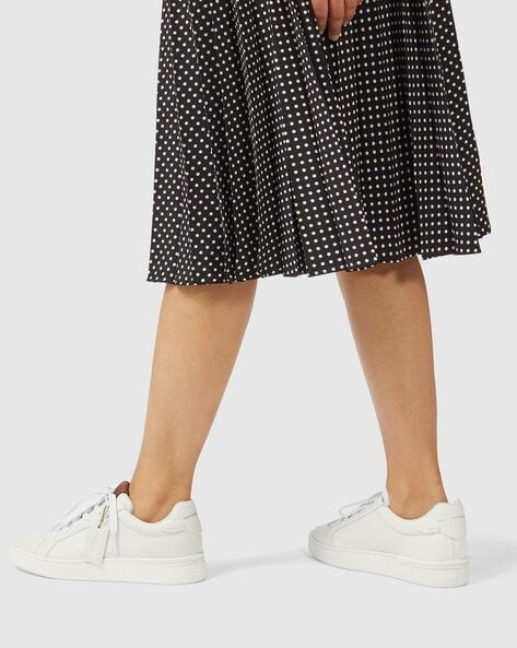 Buy Coach Lowline Luxe Lace-Up Sneakers | White Color Women | AJIO LUXE