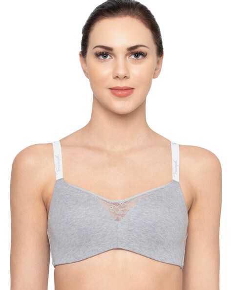Lace T-shirt Bra with Adjustable Straps