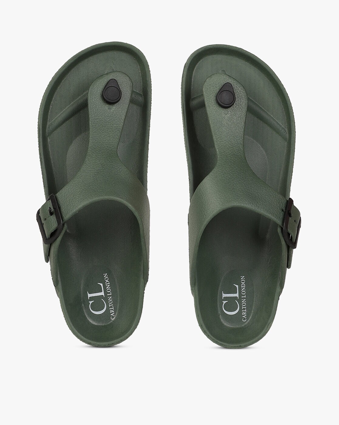 khaki green flip flops