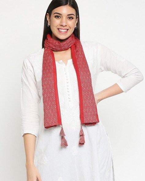 Dobby Scarf with Tassels Price in India