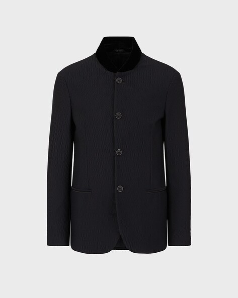 macy's black peacoat