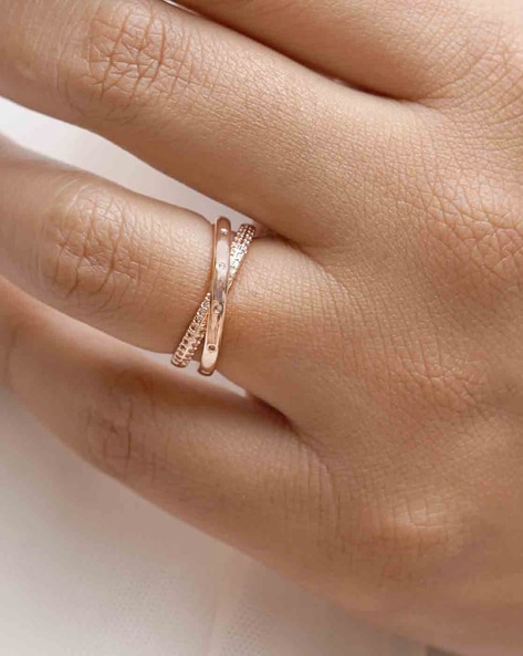 Buy Rose Gold Rings for Women by Jewels galaxy Online | Ajio.com