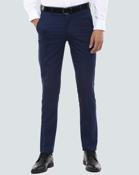 Buy Navy Trousers & Pants for Men by LOUIS PHILIPPE Online