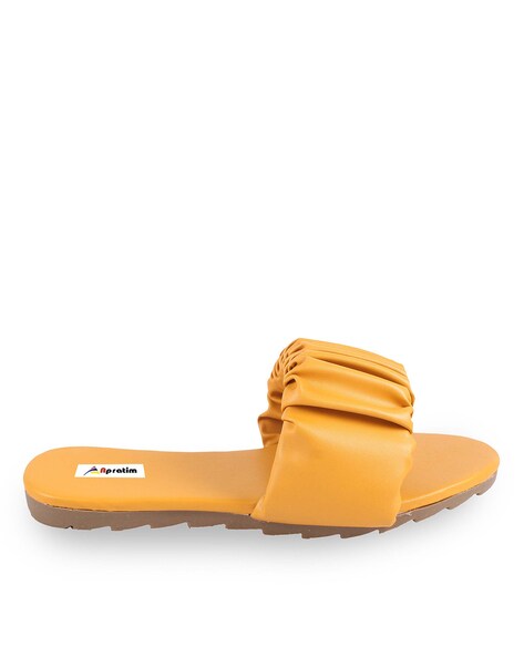 Yellow deals ruffle sandals