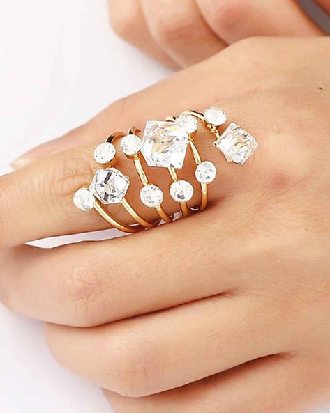 Manufacturer of Exclusive 22kt designer gold spring ring-24956 | Jewelxy -  127342
