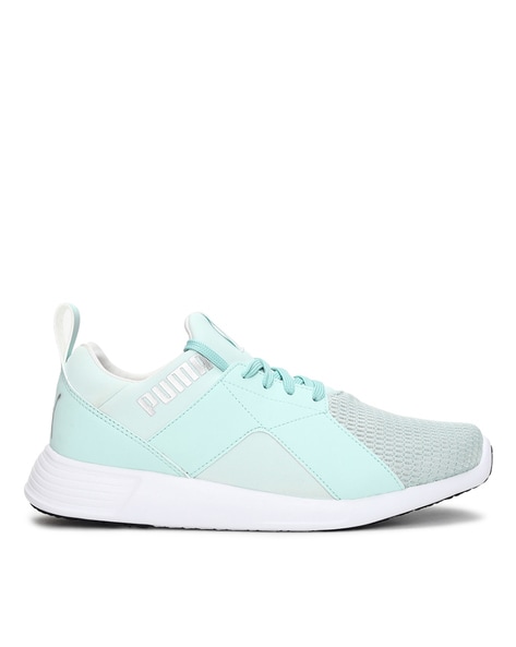 turquoise puma trainers