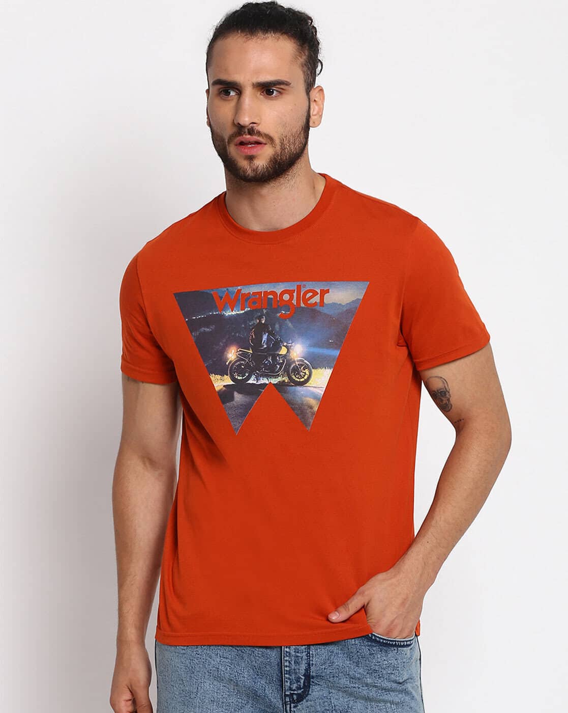 Buy Brunt Orange Tshirts for Men by 