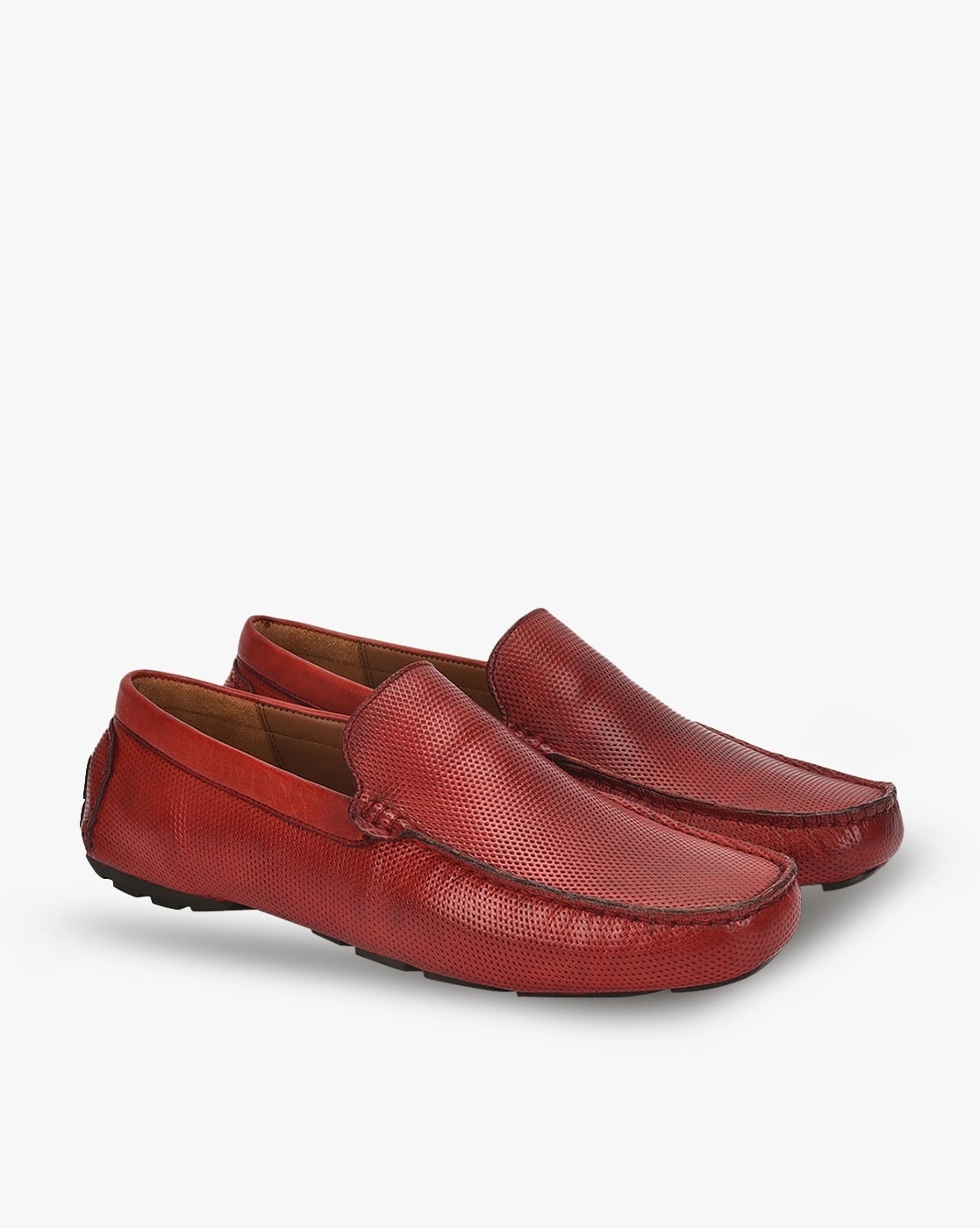 red steve madden loafers