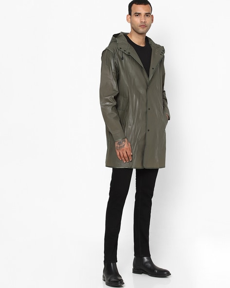 khaki raincoat men