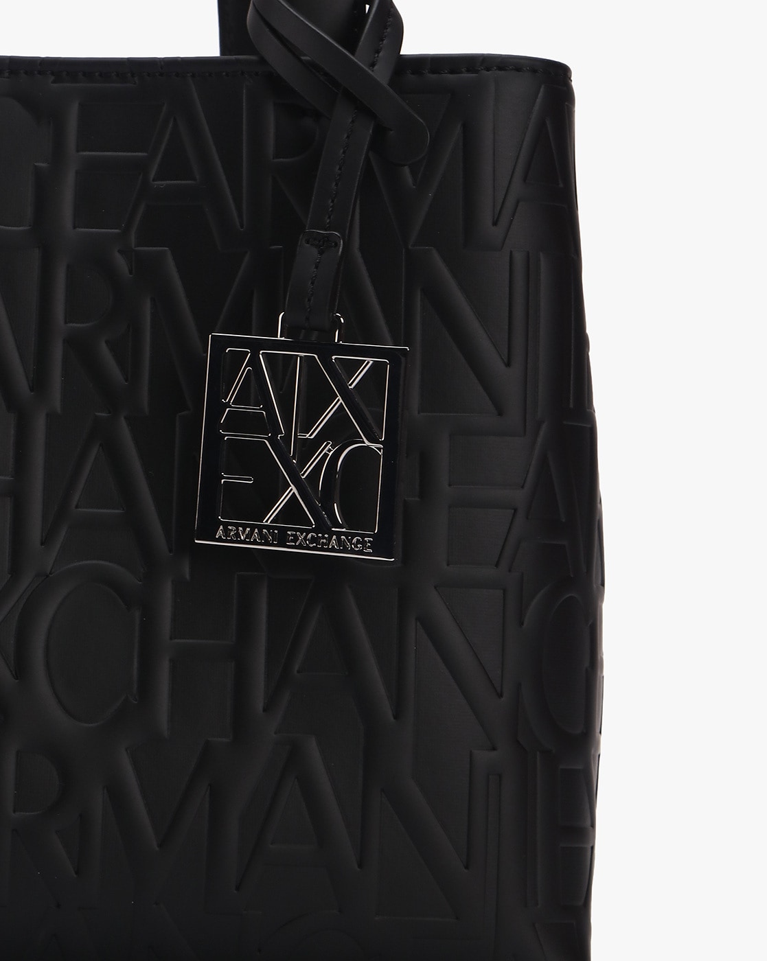 A|X Armani Exchange AX Face Logo Tote Bag, Nero : Amazon.in: Fashion