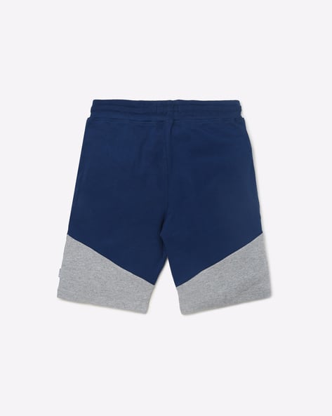 Colourblock Shorts with Drawstring Waist view 2