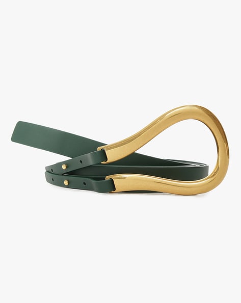 Green Bottega Veneta Reversible Leather Belt in Black Womens Belts Bottega Veneta Belts 