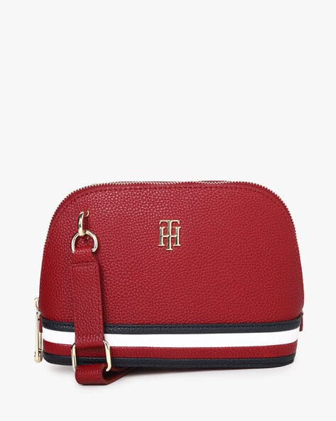 Logo Pattern Sling Bag with Adjustable Strap