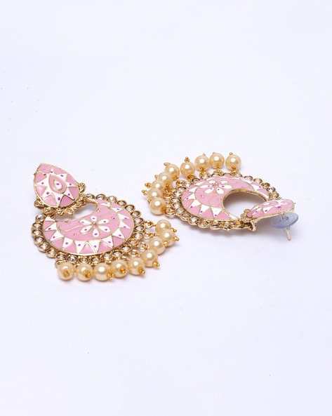 Dancing Girl Bollywood Kundan Earrings Indian Jewelry Indian Earrings  Jhumka pink: Buy Online at Best Price in UAE - Amazon.ae