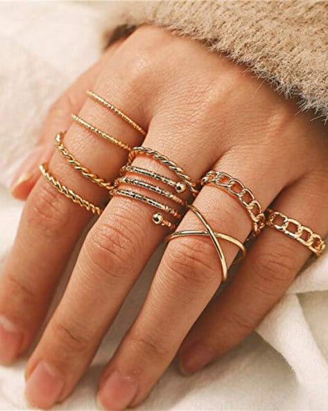 https://assets.ajio.com/medias/sys_master/root/20210925/QfOh/614e2251aeb269a268a53556/youbella-gold-toned-stackable-set-of-8-oxidized-bohemian-stackable-rings.jpg