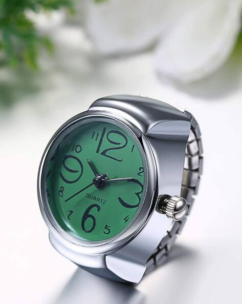 Youbella Silver-Plated Adjustable Watch Ring