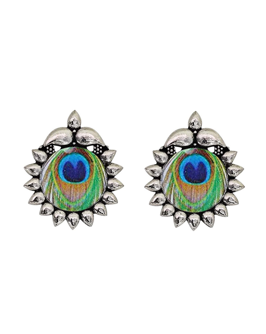 Flipkart.com - Buy MissMister MissMister Real Peacock Feather Mor Pankh  Fish Hook Fashion Drop Earring Brass Drops & Danglers Online at Best Prices  in India