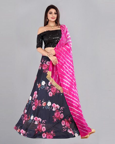 Aspora Leheriya Semi Stitched Lehenga Choli - Buy Aspora Leheriya Semi  Stitched Lehenga Choli Online at Best Prices in India | Flipkart.com