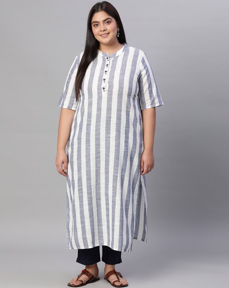 Buy Powder Blue and White Printed Crepe Kurti Online in India | Kurti  designs party wear, Casual indian fashion, Cotton kurti designs