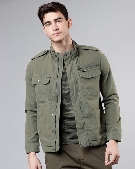 Buy Olive Green Jackets & Coats for Men by ECKO UNLTD Online