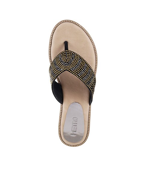 Buy Black Flip Flop & Slippers for Women by Metro Online