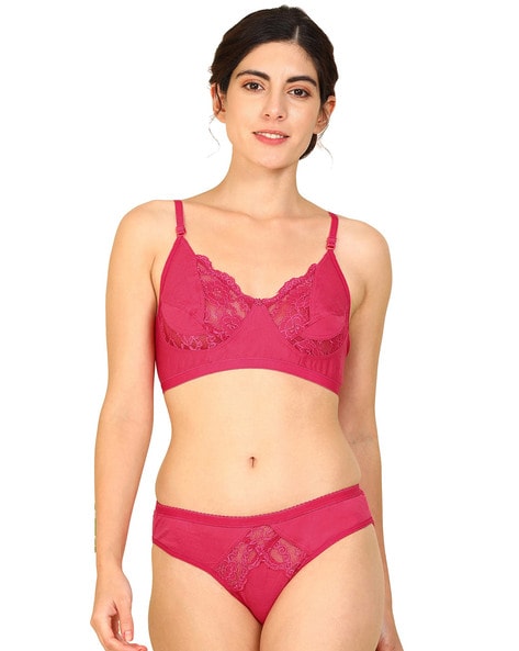 Buy SATIN MESH STRAPPY PINK THONG for Women Online in India
