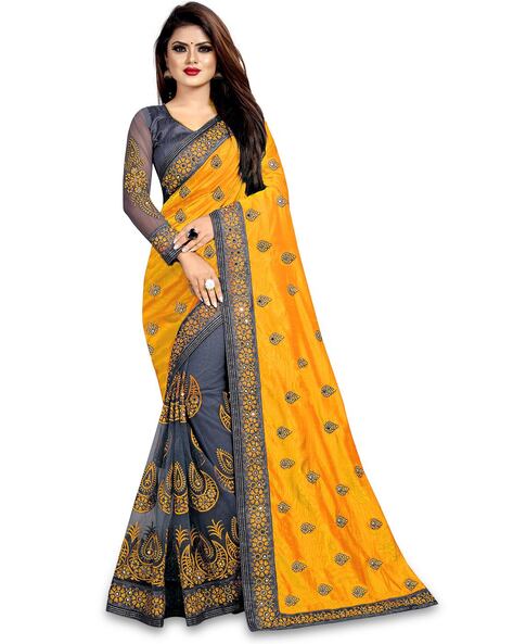 Buy Latest Half And Half Sarees Online USA ,UK,AUS - Salwari