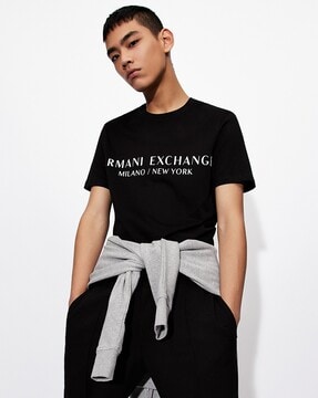 Armani exchange round shop neck t shirts