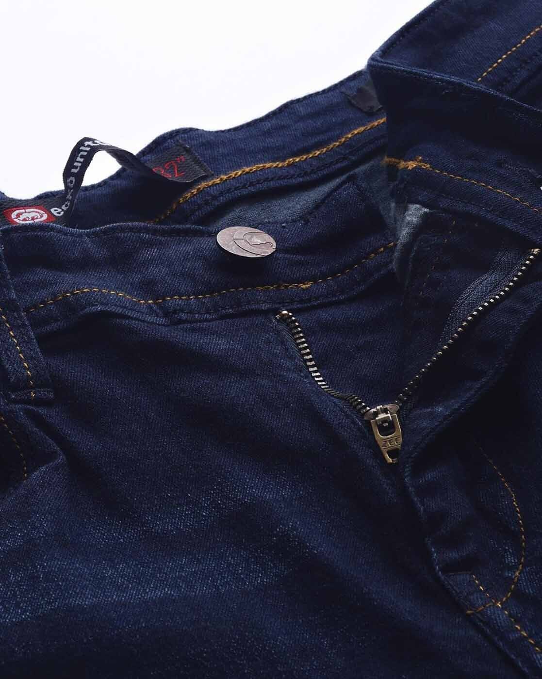 Buy Navy Blue Jeans for Men by ECKO 