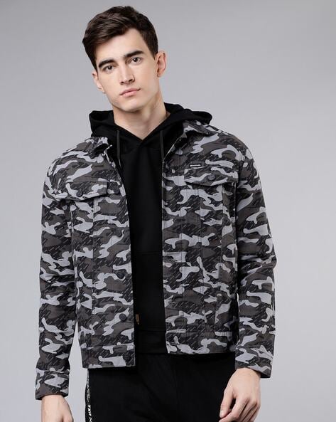 Grey camo cheap jacket mens