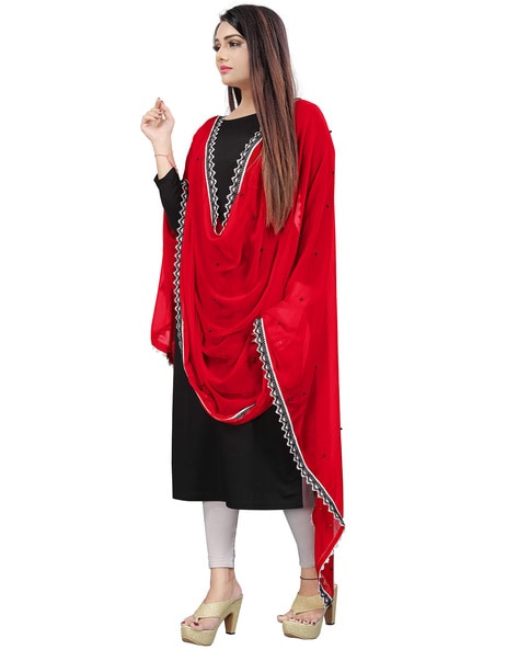 Buy Red Dupattas for Women by DEETYA ARTS Online Ajio com 