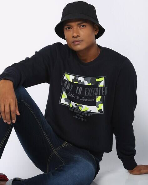 Buy Blue Sweatshirt u0026 Hoodies for Men by MONTE CARLO Online | Ajio.com