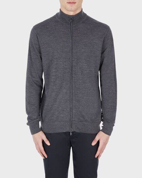 Front-Zip Slim Fit Cardigan