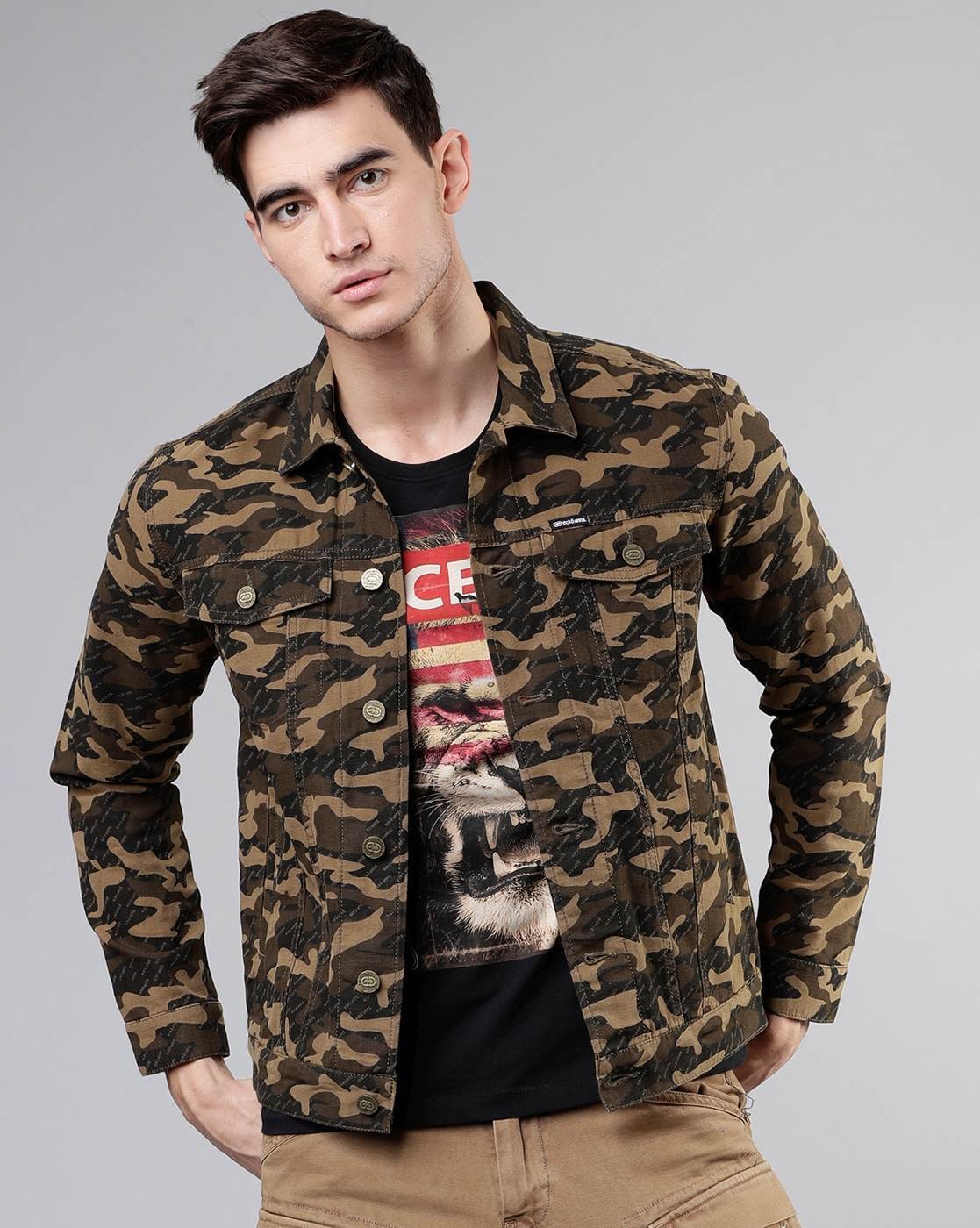 Ksubi OH.G Camo Jacket Green - Puffer Reds